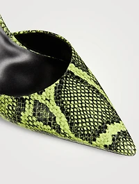 Mama Leather D'Orsay Pumps Python Print