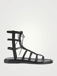 Kora Leather Lace-Up Gladiator Sandals