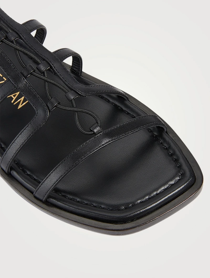 Kora Leather Lace-Up Gladiator Sandals
