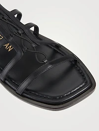 Kora Leather Lace-Up Gladiator Sandals