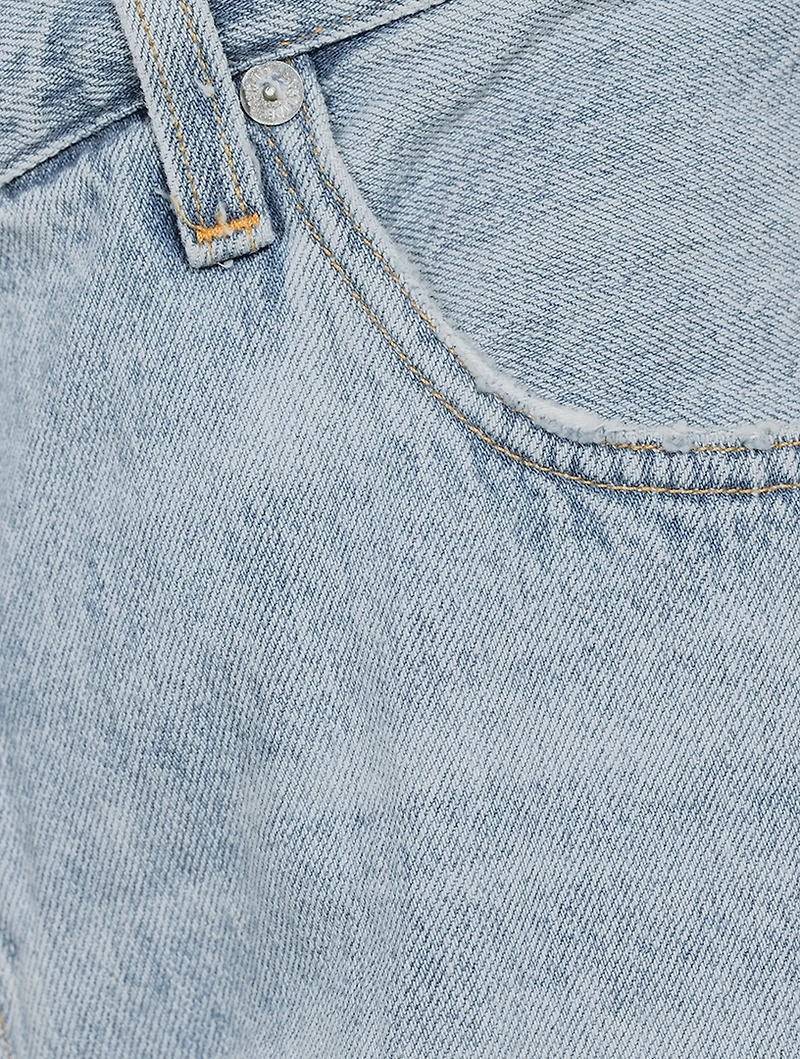 Criss-Cross Upsized Straight-Leg Jeans