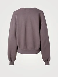 Cotton Balloon-Sleeve Sweatshirt