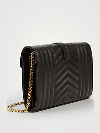 YSL Monogram Tri-Quilt Leather Chain Wallet