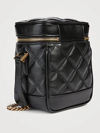 80s Leather Crossbody Vanity Bag