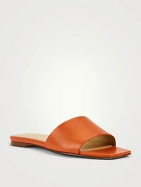 Anna Leather Slide Sandals