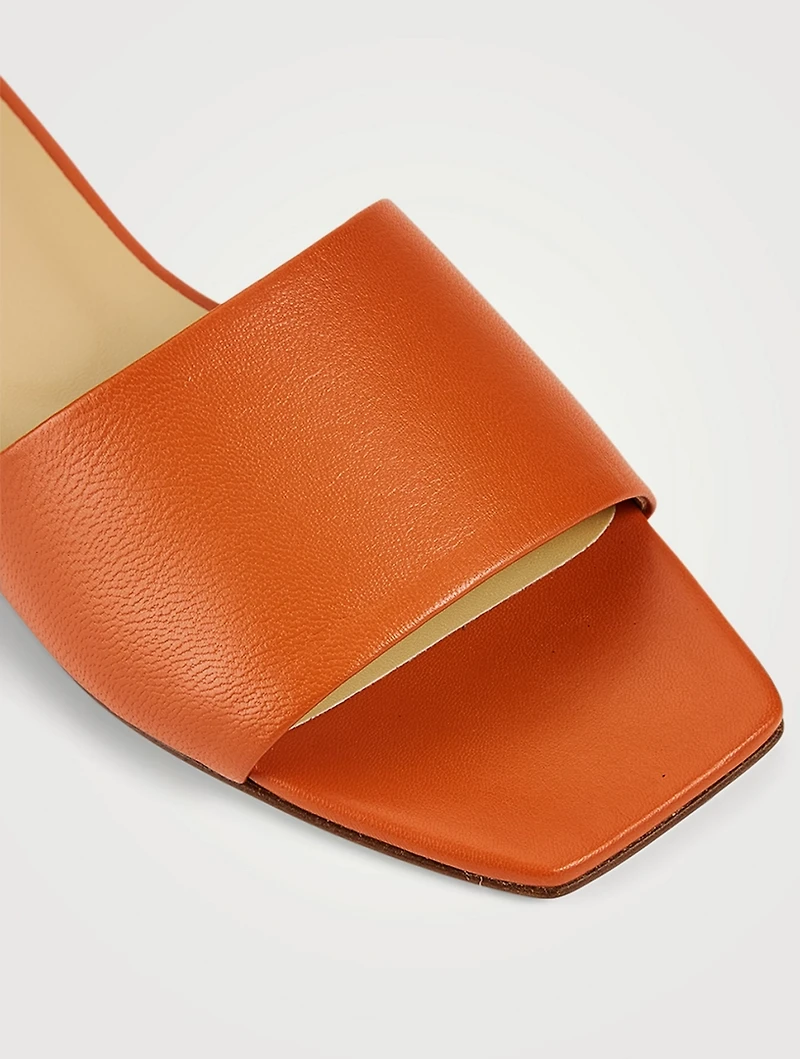 Anna Leather Slide Sandals