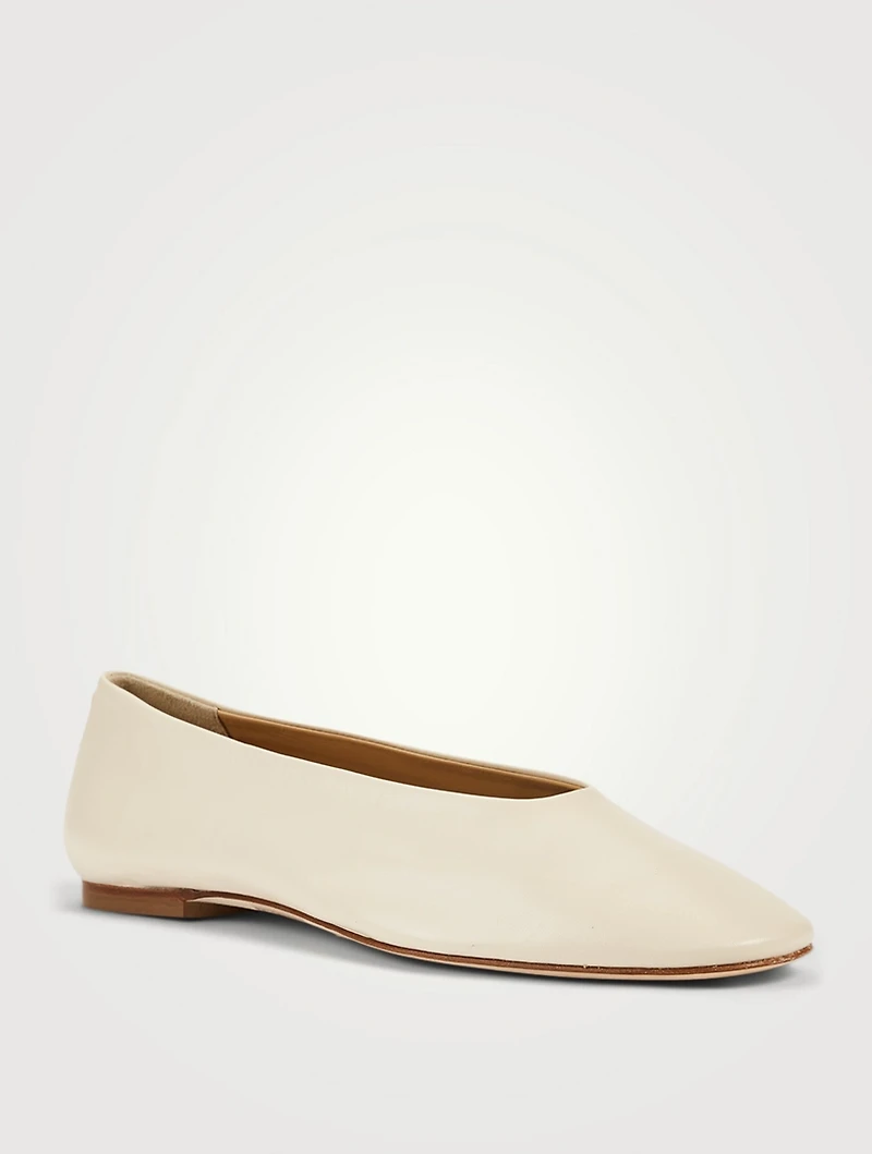 Kristen Leather Ballet Flats
