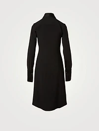 Long-Sleeve Midi Shirt Dress