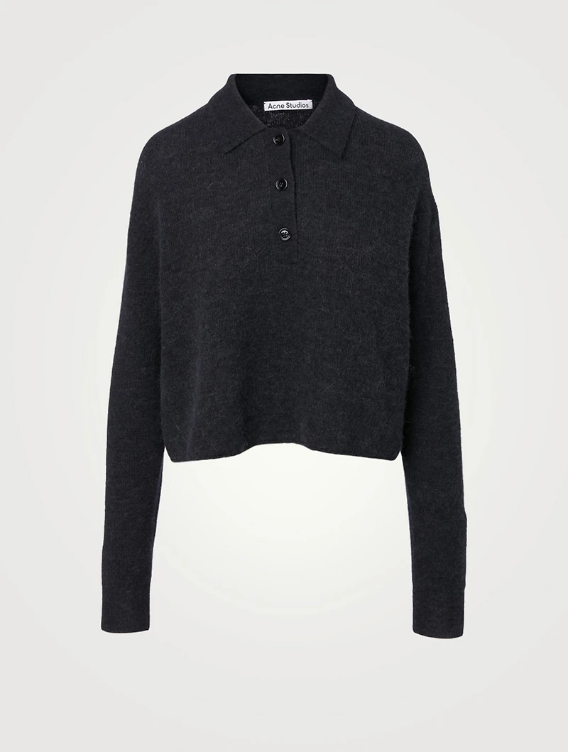 Alpaca And Wool Polo Sweater