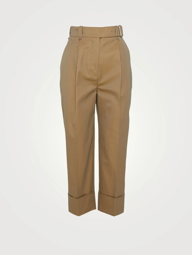 Cotton Wide-Leg Pants