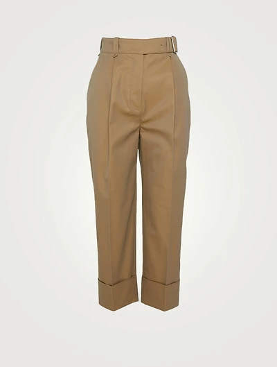 Cotton Wide-Leg Pants