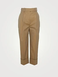 Cotton Wide-Leg Pants