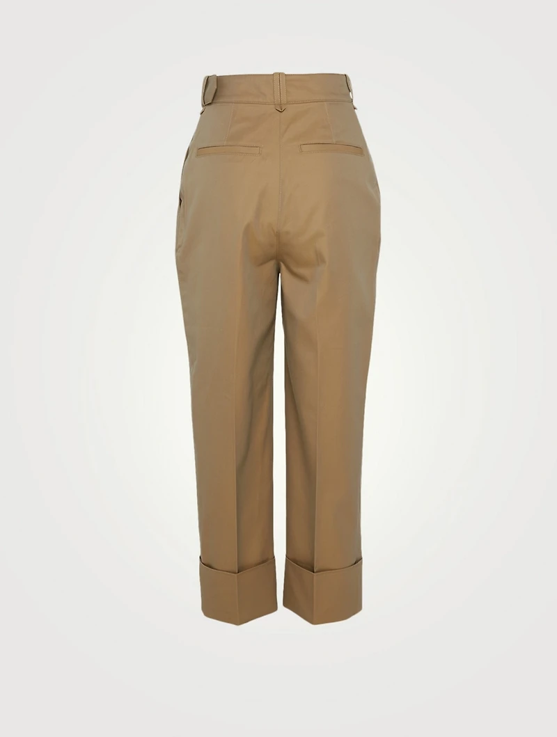 Cotton Wide-Leg Pants