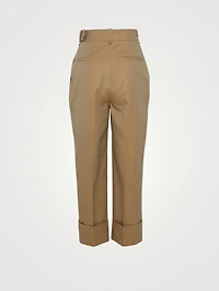 Cotton Wide-Leg Pants