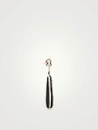 Silver Druzy Earrings With Diamonds