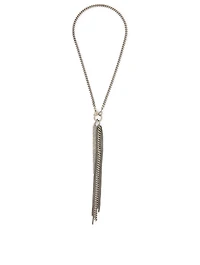 Silver Fringe Necklace With Diamonds