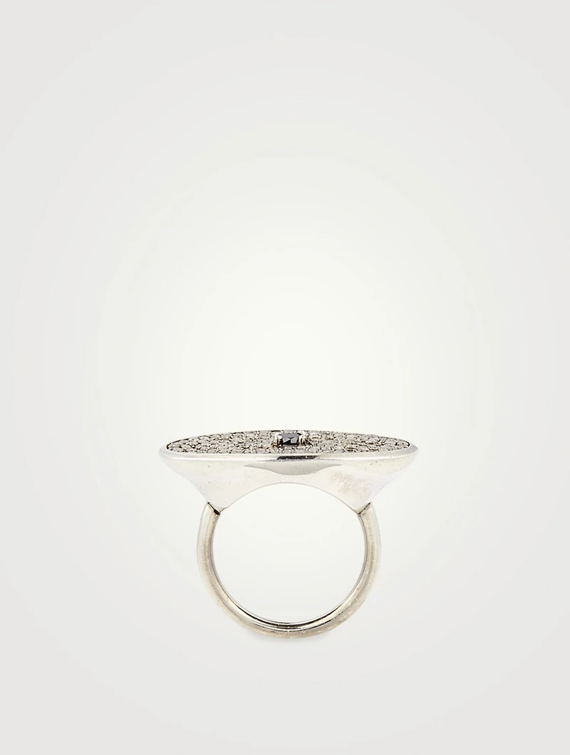 Silver Evil Eye Ring With Diamonds