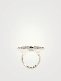 Silver Evil Eye Ring With Diamonds