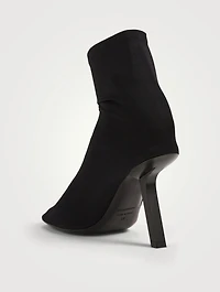 Stretch Technical Knit Heeled Ankle Boots