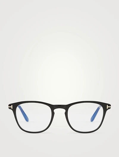 Square Optical Glasses With Blue Block Lenses