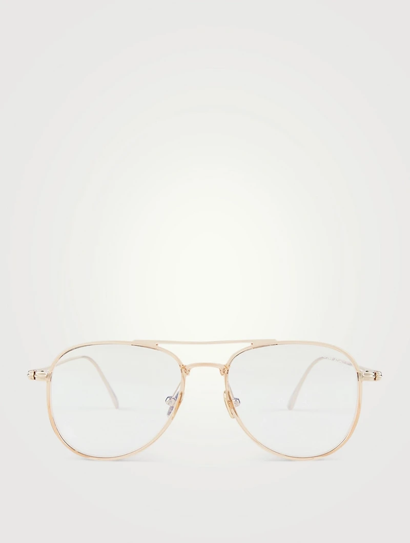 Aviator Optical Glasses With Blue Block Lenses