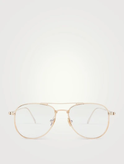 Aviator Optical Glasses With Blue Block Lenses