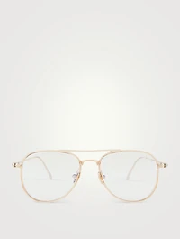Aviator Optical Glasses With Blue Block Lenses
