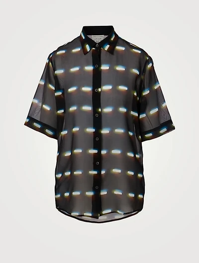 Clavelly Silk Printed Shirt