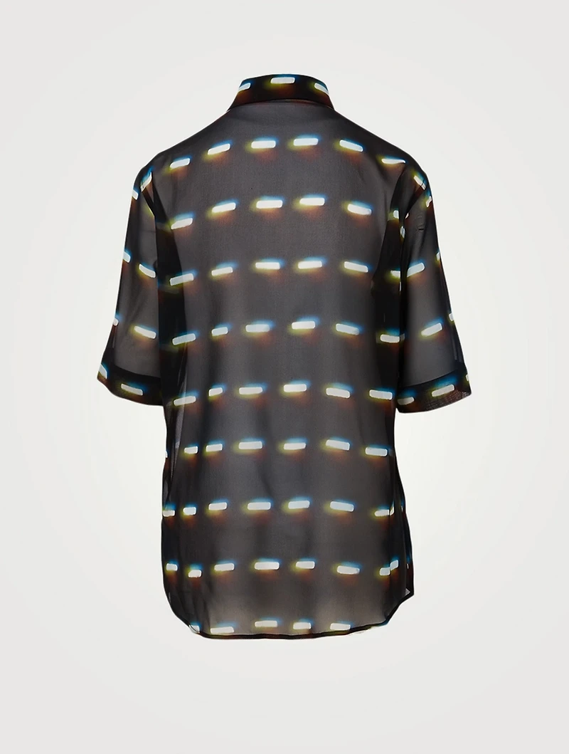 Clavelly Silk Printed Shirt