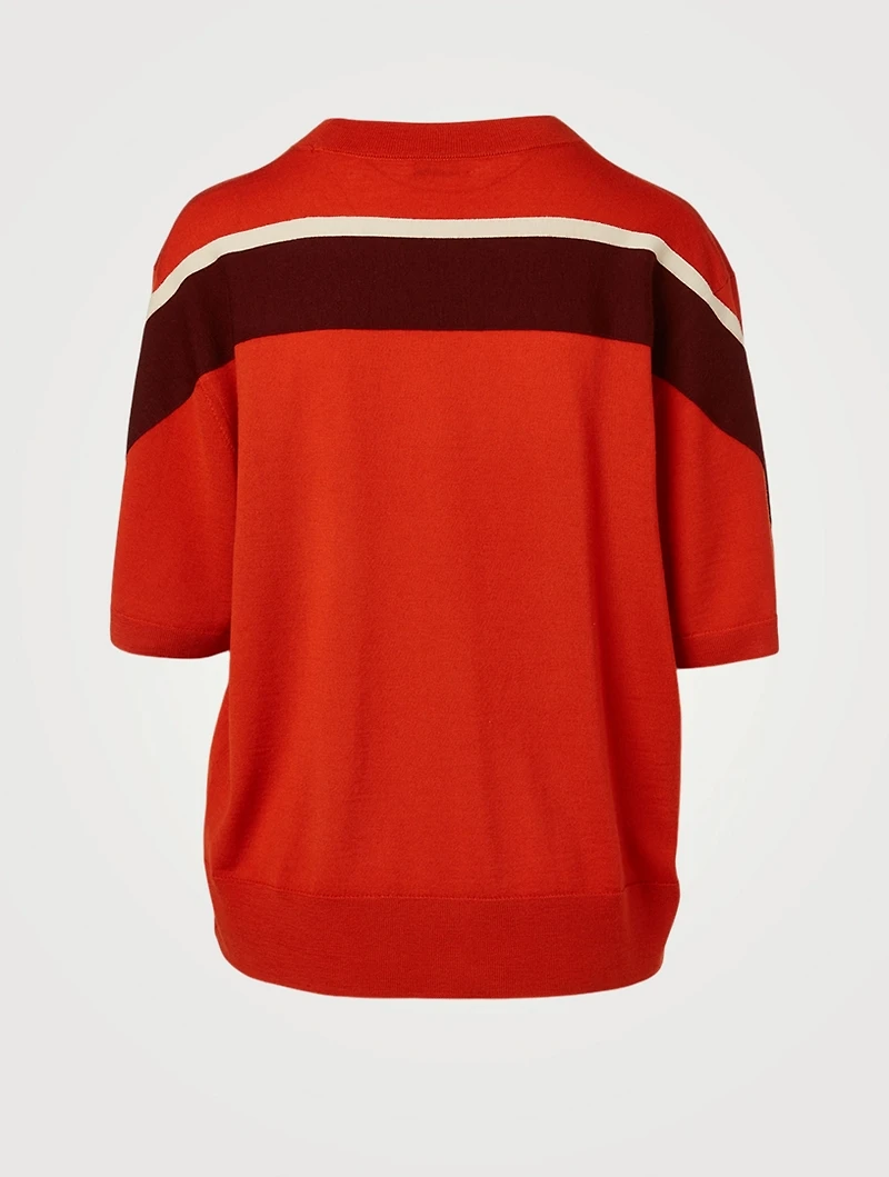 Next Wool Short-Sleeve Sweater