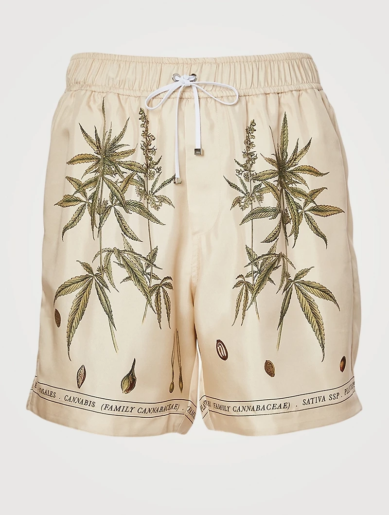 Botanical Leaves Bermuda Shorts