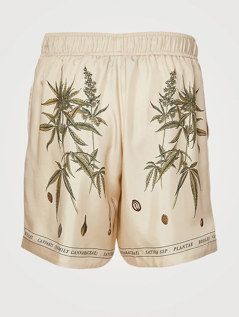 Botanical Leaves Bermuda Shorts
