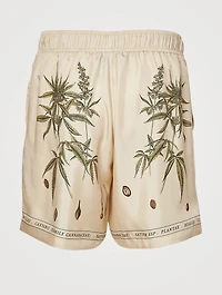 Botanical Leaves Bermuda Shorts