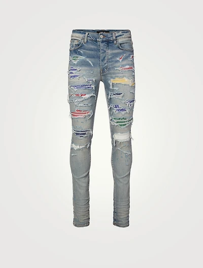 Rainbow Patch Skinny Jeans