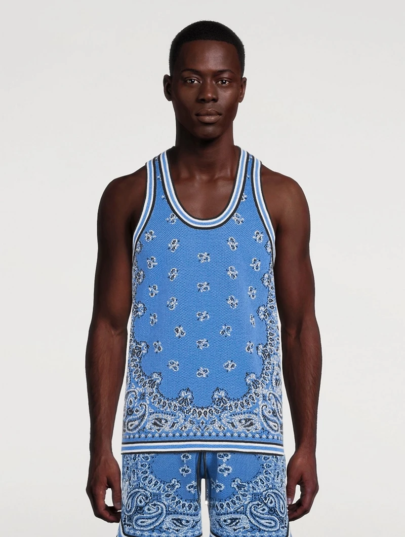 Cotton And Cashmere Tank Top Bandana Print