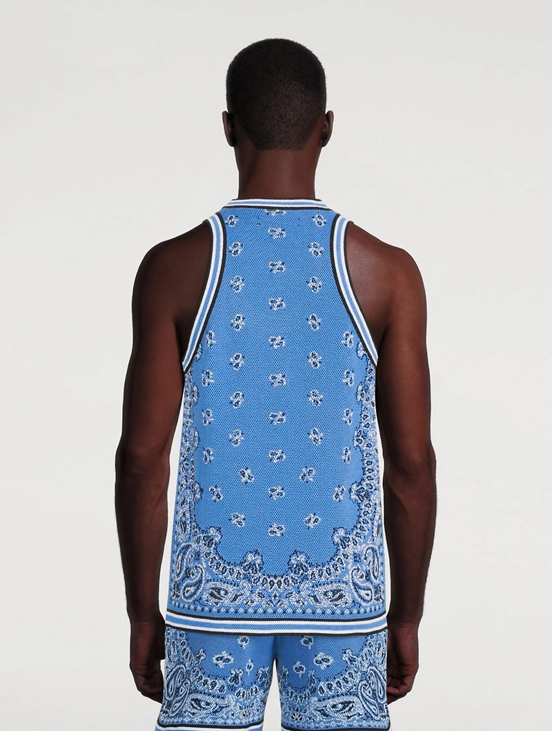 Cotton And Cashmere Tank Top Bandana Print