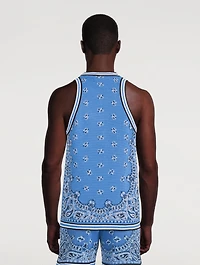 Cotton And Cashmere Tank Top Bandana Print