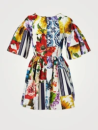 Cotton Patchwork Mini Dress