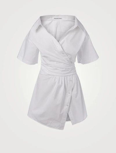 Short-Sleeve Mini Shirt Dress