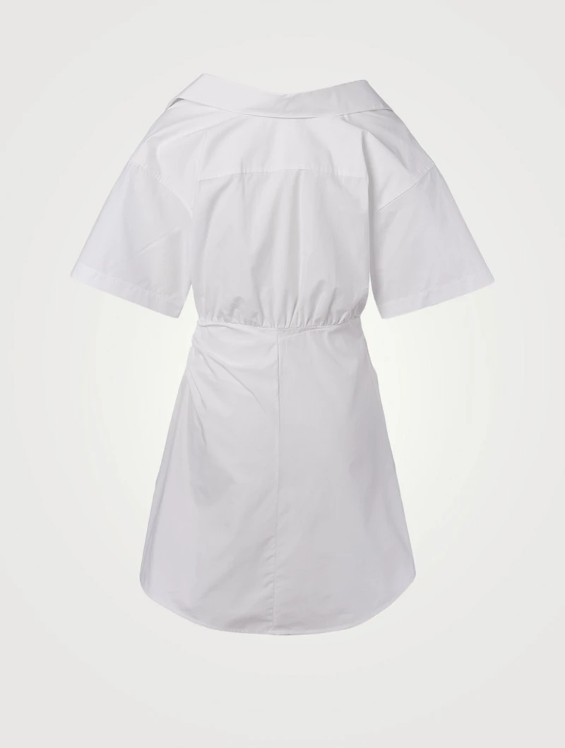 Short-Sleeve Mini Shirt Dress