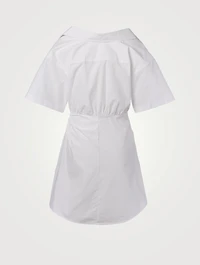 Short-Sleeve Mini Shirt Dress