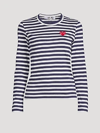 Heart Long-Sleeve T-Shirt Stripe