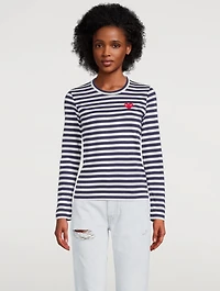 Heart Long-Sleeve T-Shirt Stripe