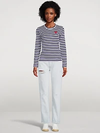 Heart Long-Sleeve T-Shirt Stripe
