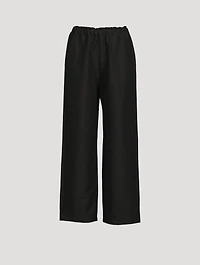 Linen Stretch Wide Pants