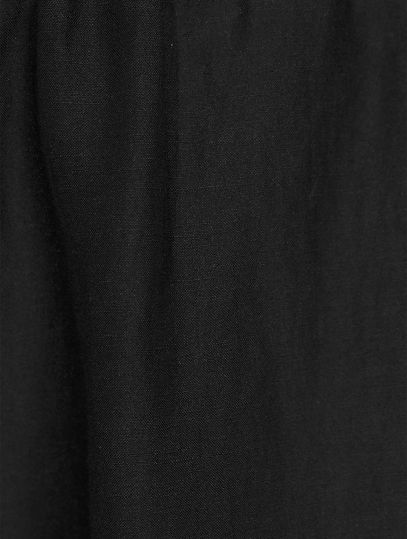 Linen Stretch Wide Pants