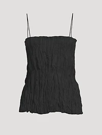 Silk Crinkled Cami Top