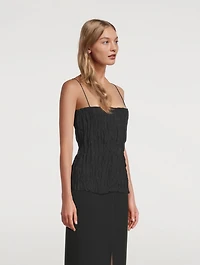 Silk Crinkled Cami Top