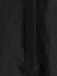 Linen-Blend Half-Button Shirt