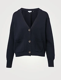 Cotton-Blend V-Neck Cardigan